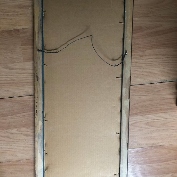 Beautiful needlework framed red yellow flowers home wall decoration - Picture 6 of 6